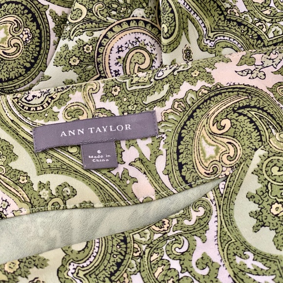 Ann Taylor Silk MIDI Skirt with Ruffle - Picture 2 of 5